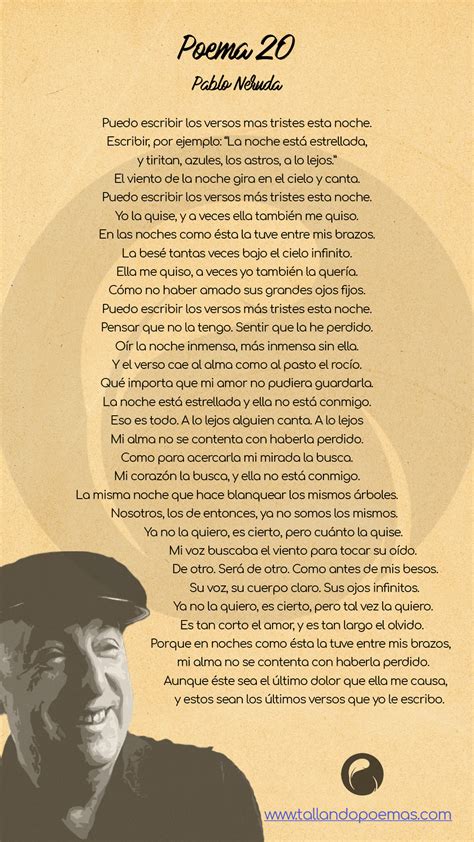 🥇 AnÁlisis Poema 20 Pablo Neruda Veinte Xx