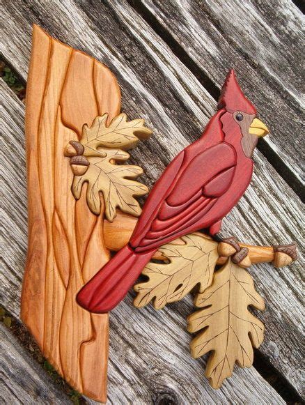 Cardinal On A Branch Woodworking Patterns Intarsia Wood Patterns