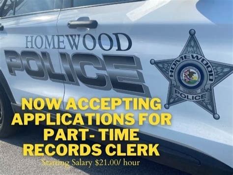 Homewood Police Hiring Part Time Records Clerk Homewood Il Patch