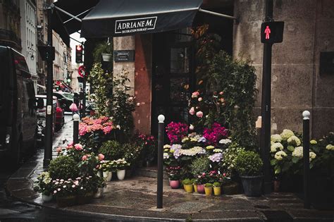 Architecture Building City Doorway Flower Shop Flowers Market