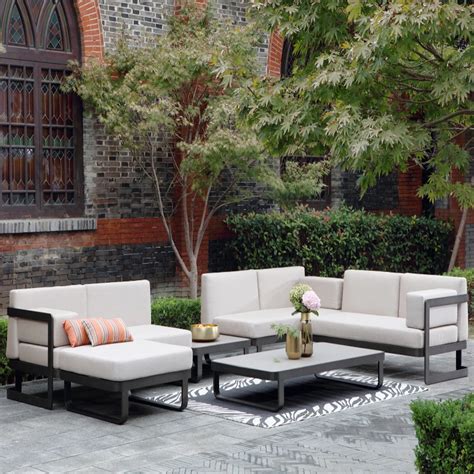 Aluminum Sectional Metal Furniture Set Modern Patio Design Outdoor Sofa