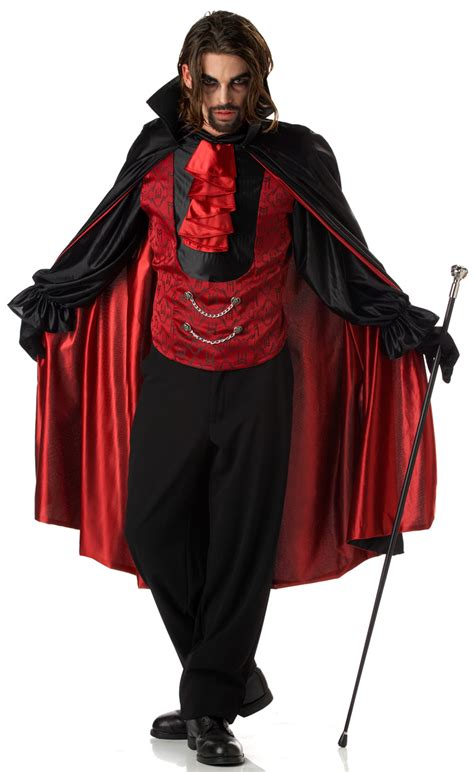Count Bloodthirst Mens Gothic Vampire Dracula Halloween Fancy Dress Costume