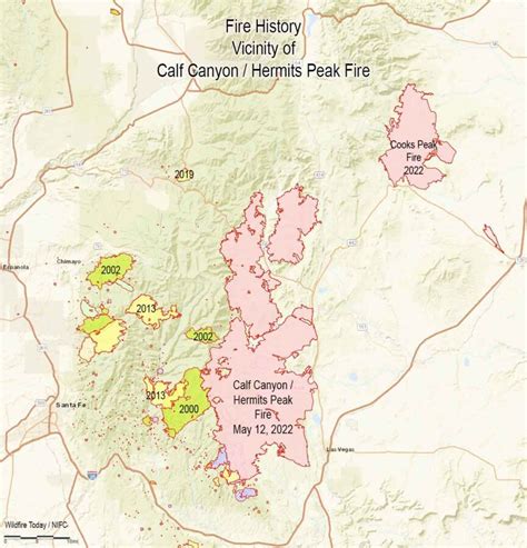 Fire History Map Calf Canyon Hermits Peak Fire May 12 2022