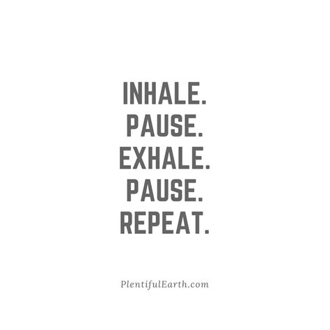 Inhale Pause Exhale Pause Inhale Pause Plentifulearth Breathe