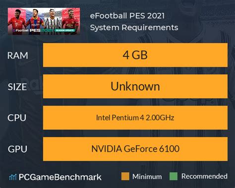 These are the pc specs advised by developers to run at minimal and recommended settings. eFootball PES 2021 System Requirements - Can I Run It ...