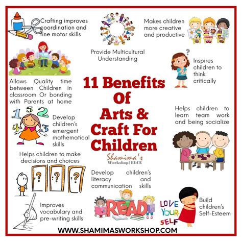 11 Benefits Of Arts And Crafts For Children Infographic