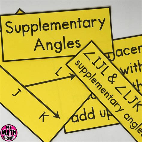 My Math Resources Types Of Angle Pairs Posters