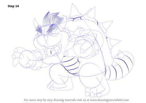 Learn How To Draw Bowser From Super Mario Super Mario Step By Step