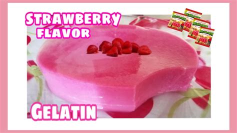 Mr Gulaman Gelatin Dessert Strawberry Flavor🍓 Easy Recipe Youtube