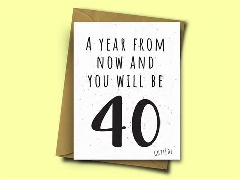 Card For 39 Year Old Funny Birthday Card For 39th Funny Etsy Uk