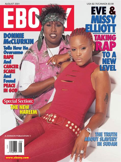missy elliott and eve ebony magazine august 2001 cover photographed by harry langdon word up