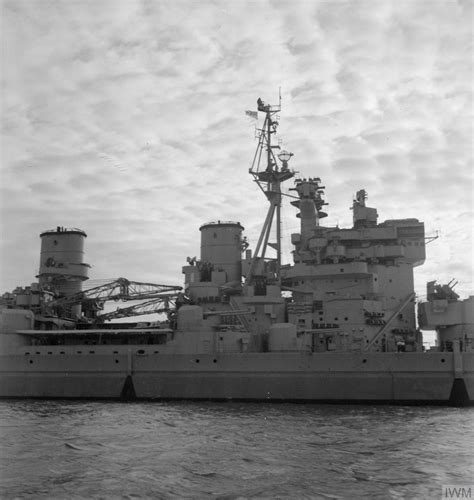 Midship View Of Hms King George V Note A Type 277 Radar On Her Tripod
