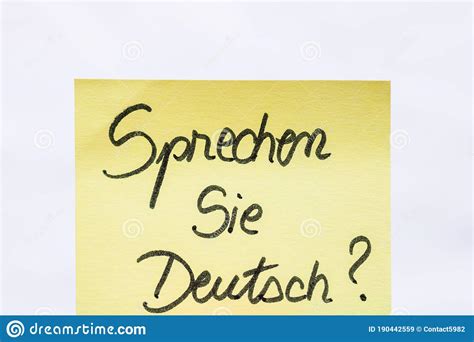 Sprechen Sie Deutsch Do You Speak German Handwriting Text Close Up