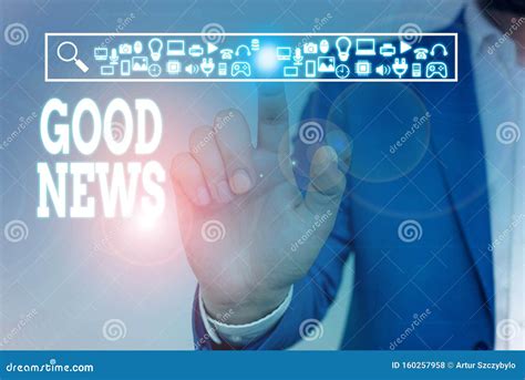 Writing Note Showing Good News Business Photo Showcasing Someone Or