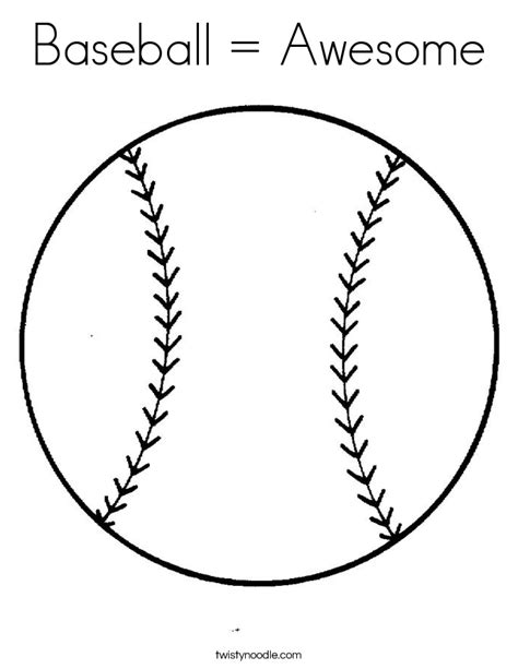 Browse your favorite printable baseball coloring pages category to color and print and make your own baseball coloring book. Baseball = Awesome Coloring Page - Twisty Noodle