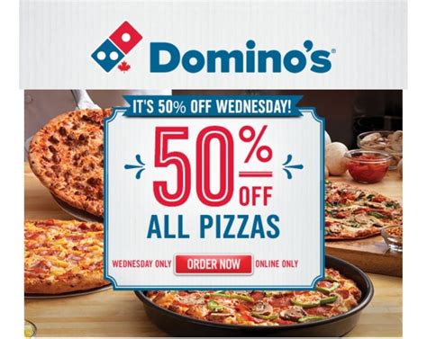 50 Off All Pizzas At Dominos Until January 26th ⋆ Discounts And