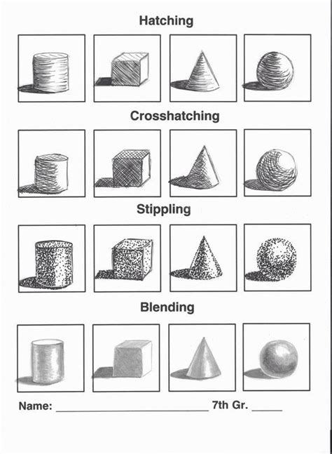 Shading Practice Worksheets