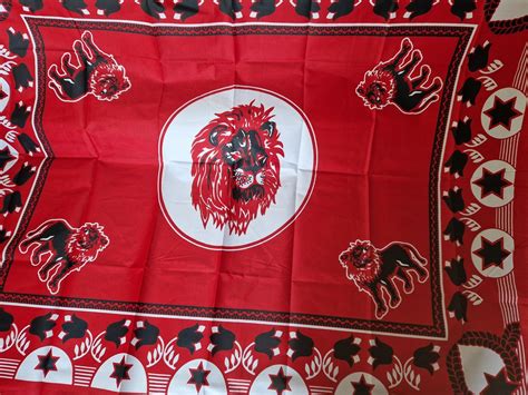 Red Lion Print Ancestral Cloth Amabhayi Masela A Badimo Etsy