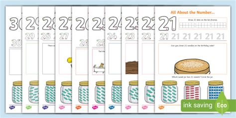 All About Numbers 21 30 Activity Pack Teacher Made