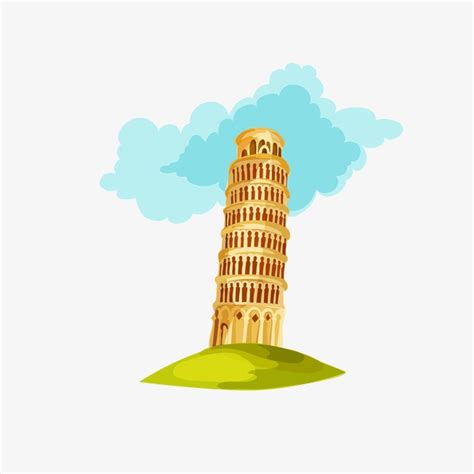 2) from the middle of the rectangle, draw one vertical and one horizontal line equally dividing the shape. Leaning Tower Of Pisa Drawing at GetDrawings | Free download