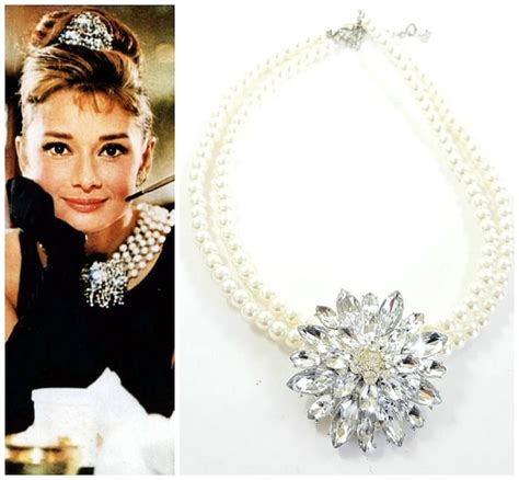 Audrey Hepburn 2 Row Pearls Necklacepearls Necklace And Etsy