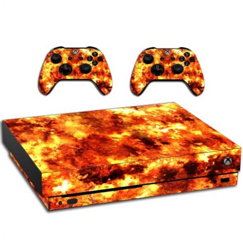 Vwaq Flame Xbox One X Decals For Console And Controllers Fire Skin