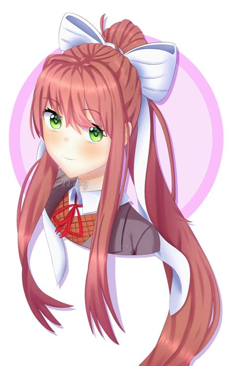 Ddlc Fanart Monika By Eddiefoxy On Deviantart