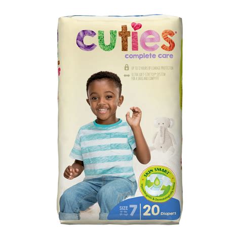 Cuties Complete Care Baby Diapers Size 7 20 Count