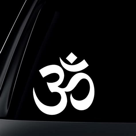 Om Symbol Hindu Car Window Vinyl Decal Sticker 4″ Wide Electronicify