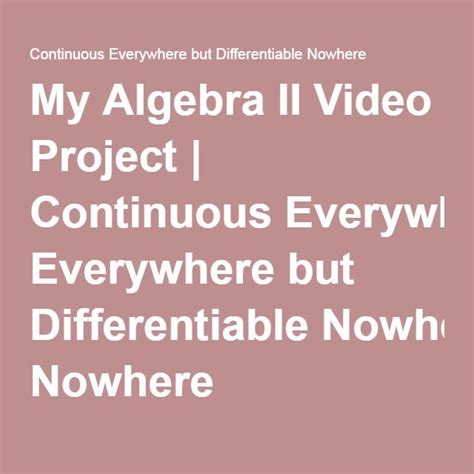 My Algebra Ii Video Project Algebra Ii Algebra Video Projection