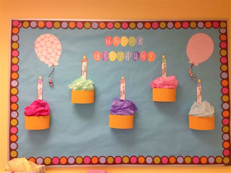 Birthday Cupcake Bulletin Board Birthdays Pinterest Cupcake
