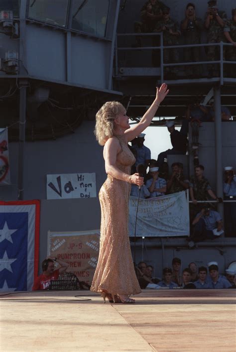 Entertainer Barbara Eden Sings A Song During The Bob Hope United