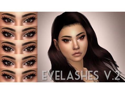 The Sims 4 Eyelashes V2 By Plumbobjuice The Sims 4 Skin