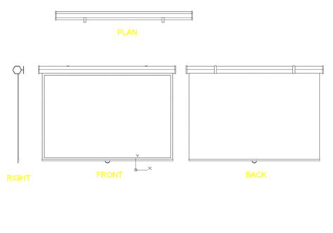 Projector Screen Thousands Of Free Cad Blocks