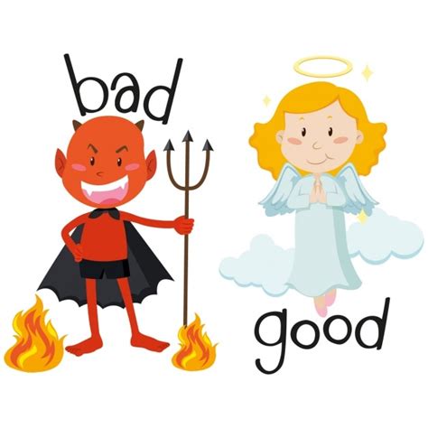 Devil And Angel Design Vector Premium Download