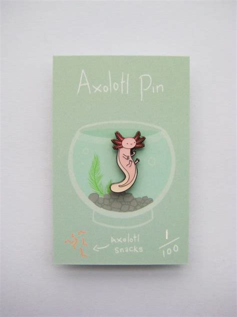 Axolotl Enamel Pin Enamel Pins Pin And Patches Patches