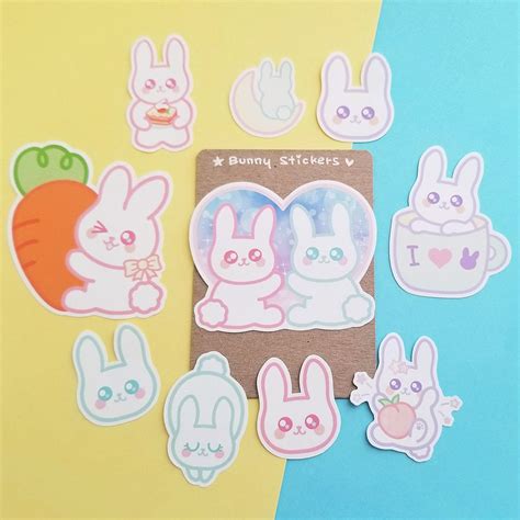 Bunny Stickers Etsy