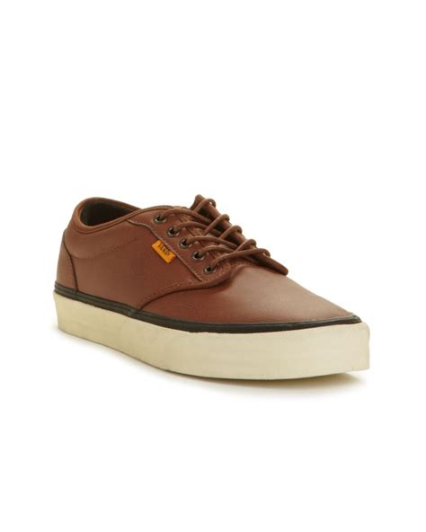 Vans Atwood Leather Sneakers In Brown For Men Lyst