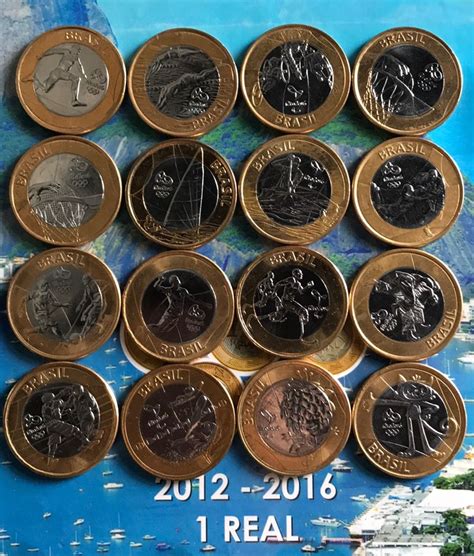 Set De16 Moedas Comemorativas Das Olimpíadas e Paraolímpicos 2016