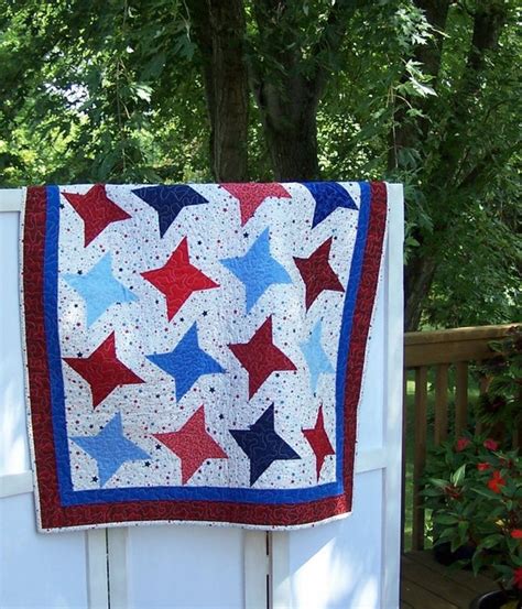 Lap Quilt Handmade Celebrate Freedom By Sewhappytosew On Etsy