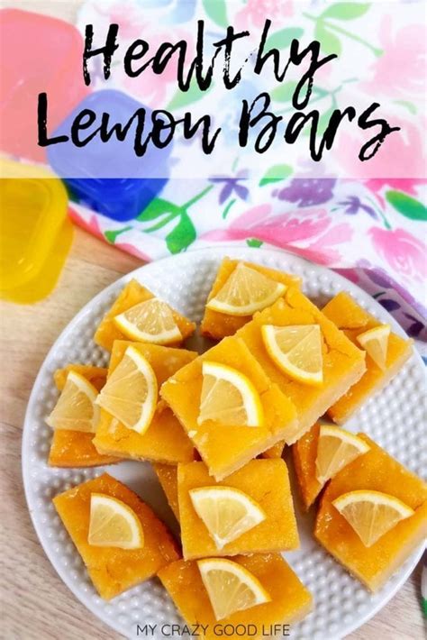 Pour into a 9 by 13 pan. Healthy Lemon Bars - My Crazy Good Life
