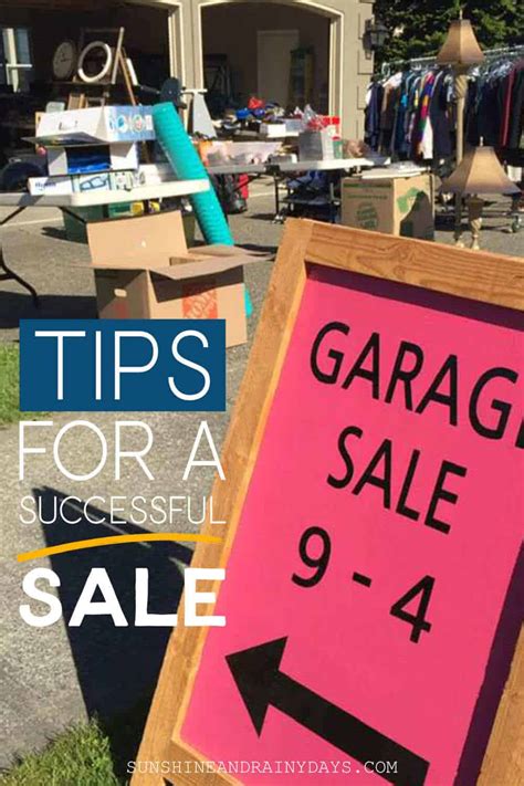 Garage Sale Tips For A Successful Sale Sunshine And Rainy Days