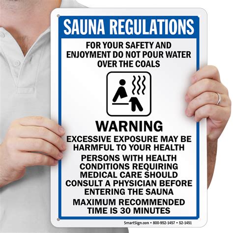 Sauna Regulations Warning Message Sign Sku S2 1451