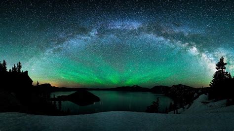 Aurora Borealis Night Sky Stars 1366x768 Wallpaper Download All Nature