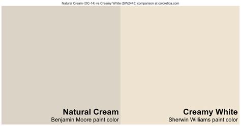 Benjamin Moore Natural Cream Oc 14 Vs Sherwin Williams Creamy White