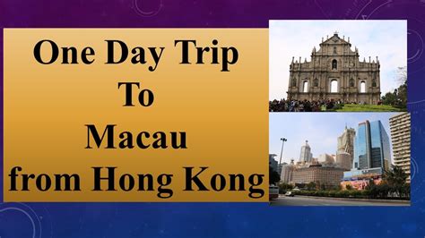 Trip To Macau Hong Kong To Macau Explore With Dd Youtube