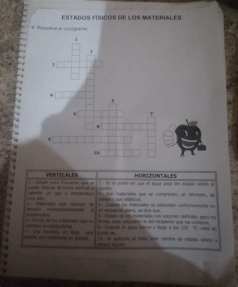 Álbumes 95 Foto Crucigrama De Los Estados De La Materia Resuelto Lleno