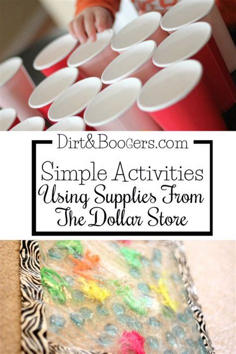 Simple Activities Using Supplies From The Dollar Store Dollar Stores