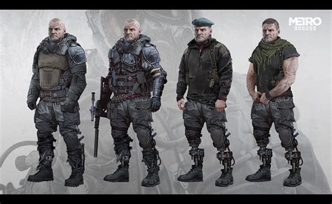 Artstation Metro Exodus Colonel Miller Suits Vlad Tkach Concept