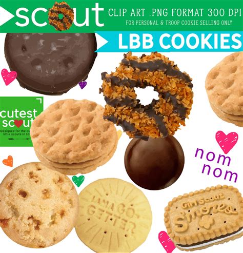 Girl Scout Cookie Clip ART LBB Including NEW Cookie Raspberry Rally For Cookie Booth